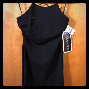 Nicole Bakti Black strappy halter dress